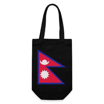 Flag of Nepal - Gift Bag for Bottles - black - Front