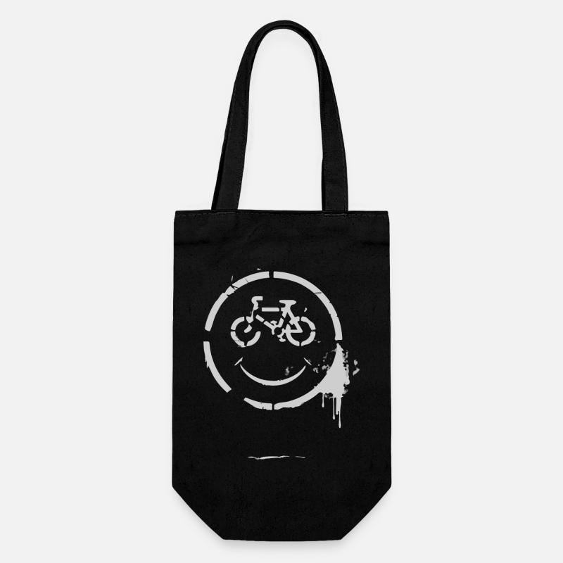 Fahrrad Mann - Geschenkbeutel für Flaschen - Schwarz