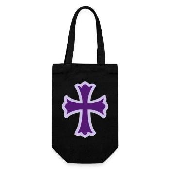 cross - Gift Bag for Bottles - black - Front