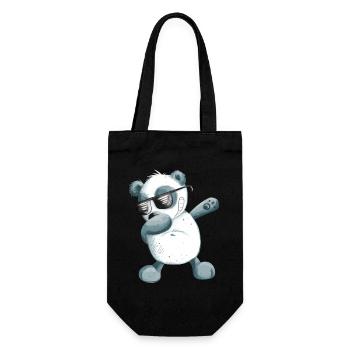Dabbender Panda I Dab Dance Animals I Dabbing Bear - Gift Bag for Bottles - black - Front