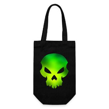 Skull green - Gift Bag for Bottles - black - Front