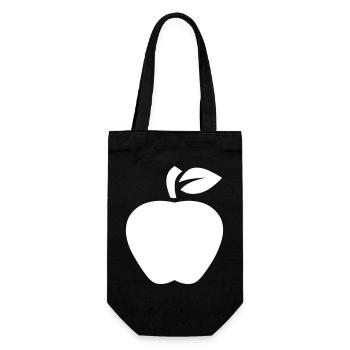 Ein leckerer Apfel - Geschenkbeutel für Flaschen - Schwarz - Vorne