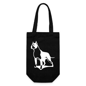 A pit bull that protects its territory - Gift Bag for Bottles - black - Front