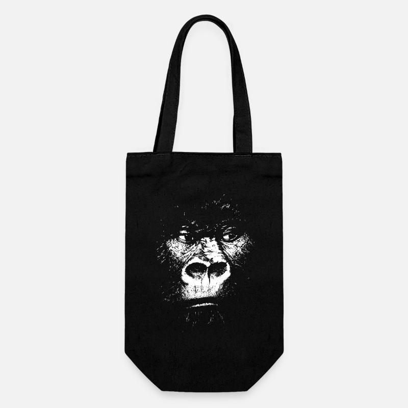 Illustration de singe expressionniste, gorille - Sac à bouteille - noir