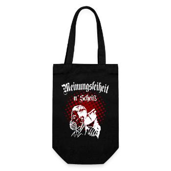 Meinungsfreiheit - Geschenkbeutel für Flaschen - Schwarz - Vorne