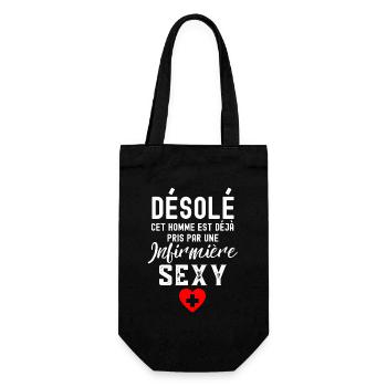 Cet homme est déjà pris par une infirmière sexy - Sac à bouteille - noir - Devant