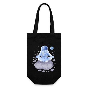 Astronaute de yoga - Sac à bouteille - noir - Devant