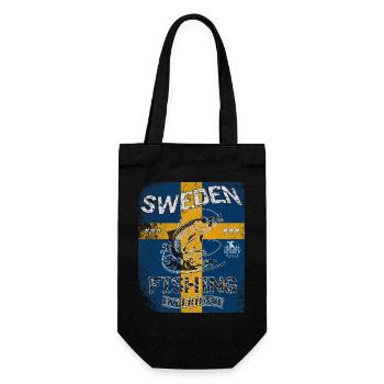 Drapeau de pêche Suède Pêche Poisson Design - Sac à bouteille - noir - Devant