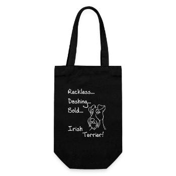 Bold Irish Terrier - Gift Bag for Bottles - black - Front