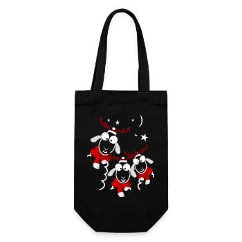 Christmas Reindeer - Gift Bag for Bottles - black - Front