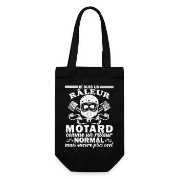 motard et râleur - Sac à bouteille - noir - Devant