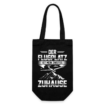 Segelflug Pilot Thermik Segelflieger Segelfliegen - Geschenkbeutel für Flaschen - Schwarz - Vorne