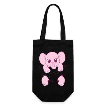 Bébé Éléphant Porter Drôle Rose Bébé Éléphant - Sac à bouteille - noir - Devant