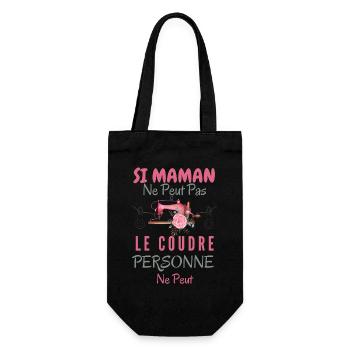 Humour Maman couturière - Sac à bouteille - noir - Devant