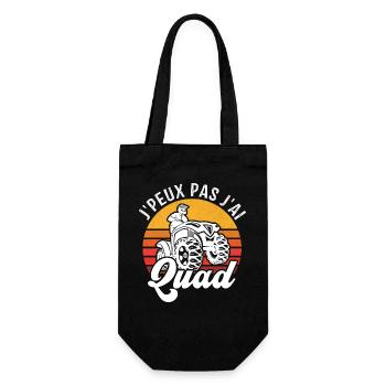 J'Peux Pas J'ai Quad Humour Cadeau - Sac à bouteille - noir - Devant