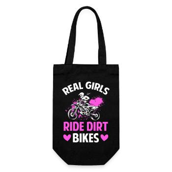 Motocross Motorcyclist Motor Race - Gift Bag for Bottles - black - Front