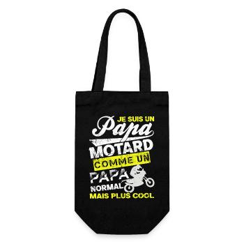Papa Motard Audacieux - Sac à bouteille - noir - Devant