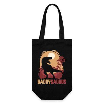 Daddysaurus Sunset Silhouette - Gift Bag for Bottles - black - Front