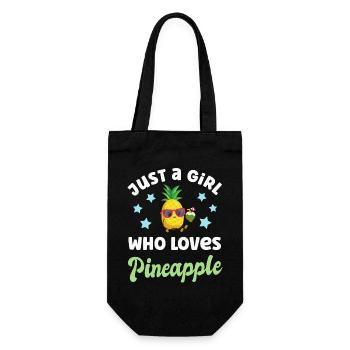 Ananas - Geschenkbeutel für Flaschen - Schwarz - Vorne