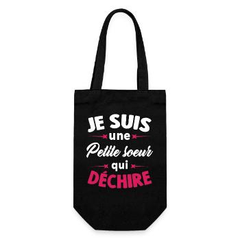 Je Suis Une Petite soeur Qui Déchire - Sac à bouteille - noir - Devant