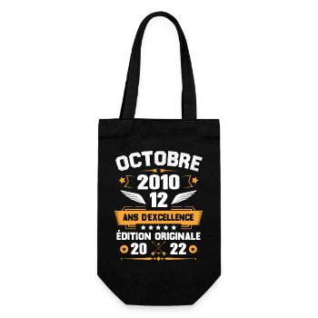 Octobre 2010 Idée Cadeau D'anniversaire 12 Ans - Sac à bouteille - noir - Devant