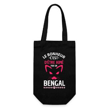 Humour chat BENGAL 1 - Sac à bouteille - noir - Devant