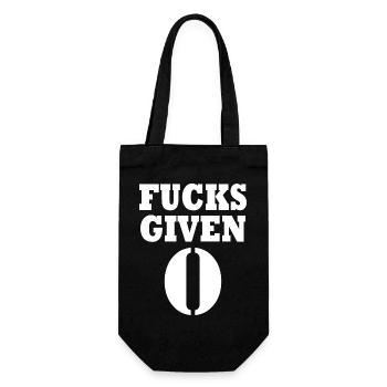 Zero fucks given - Gift Bag for Bottles - black - Front