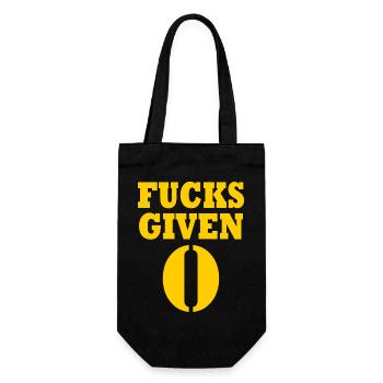 Zero fucks given - Gift Bag for Bottles - black - Front