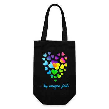 Hearts Colorful Hearts Clusters - Gift Bag for Bottles - black - Front