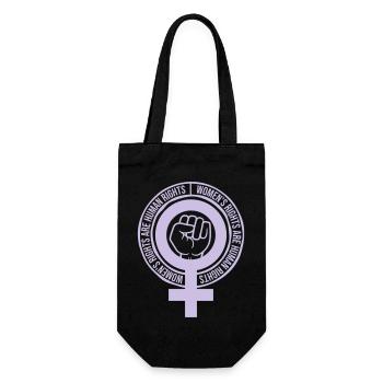 womens rights feminist quote - Gift Bag for Bottles - black - Front