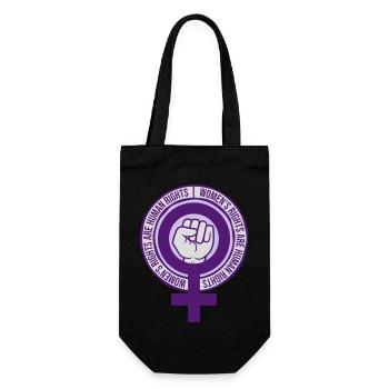 womens rights feminist quote - Gift Bag for Bottles - black - Front
