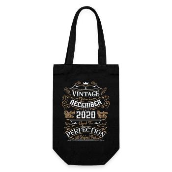 Vintage Décembre 2020, Rétro Cadeau D'anniversaire - Sac à bouteille - noir - Devant