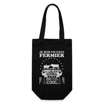 papa fermier comme un papa normal mais plus cool 1 - Sac à bouteille - noir - Devant