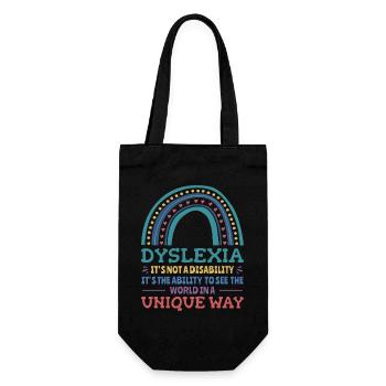 DysleDyslexie Bewusstsein Legastheniker Legastheni - Geschenkbeutel für Flaschen - Schwarz - Vorne