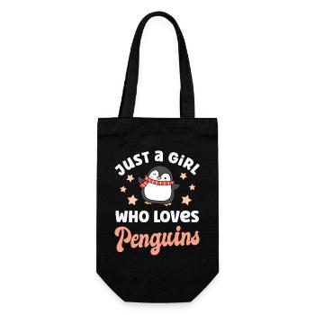 Pinguin Pinguine - Geschenkbeutel für Flaschen - Schwarz - Vorne