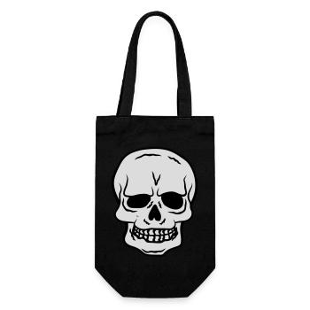 Horror Halloween Skull Design - Gift Bag for Bottles - black - Front