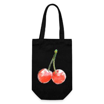 Sketch des Deux Cerises Sucrées - Sac à bouteille - noir - Devant