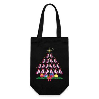 unicorn xmass. christmas gift - Gift Bag for Bottles - black - Front