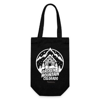 Aspen Mountain Skigebiet - Geschenkbeutel für Flaschen - Schwarz - Vorne