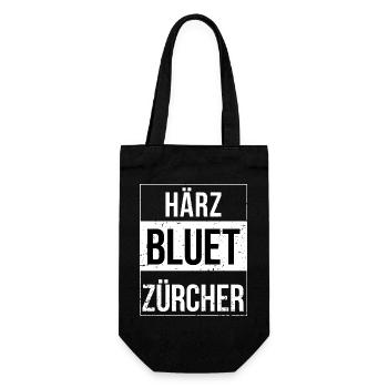 Zürich Härzbluetzürcher - Geschenkbeutel für Flaschen - Schwarz - Vorne