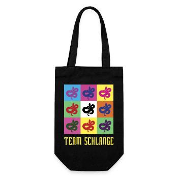 Team Schlange - Geschenkbeutel für Flaschen - Schwarz - Vorne