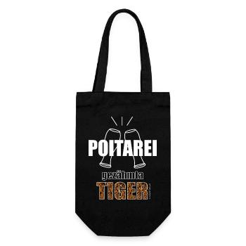 Poitarei gezähmta Tiger - Polterei gezähmter Tiger - Geschenkbeutel für Flaschen - Schwarz - Vorne