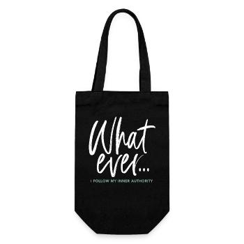 What Ever... I Follow My Inner Authority - Geschenkbeutel für Flaschen - Schwarz - Vorne