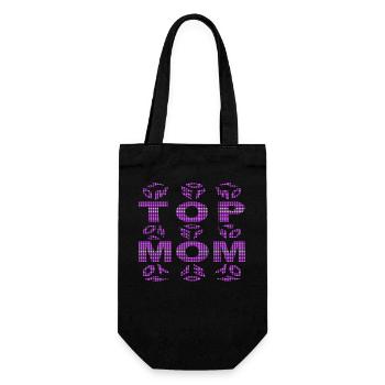 top-mom-purple - Geschenkbeutel für Flaschen - Schwarz - Vorne