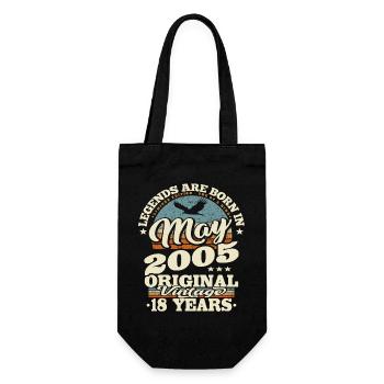 Legends are born in may 2005 - 18 years old - Gift Bag for Bottles - black - Front