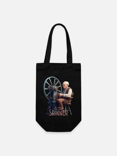 Alter Spinner - Geschenkbeutel für Flaschen - Schwarz
