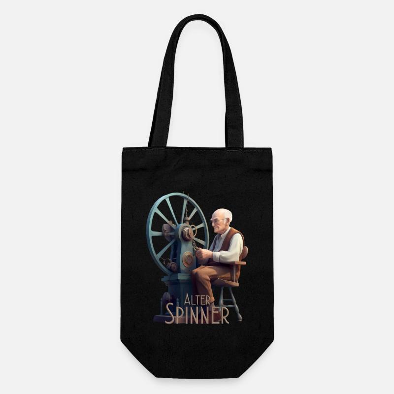 Alter Spinner - Geschenkbeutel für Flaschen - Schwarz