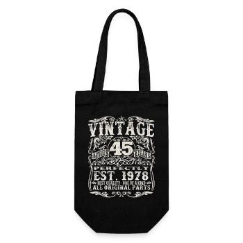 born in 1978 - 45 years old - Gift Bag for Bottles - black - Front