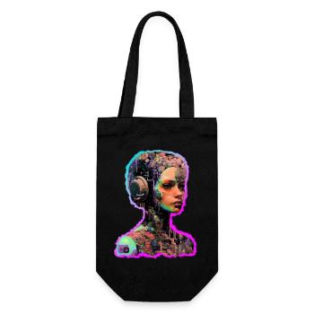 Abstract woman - Gift Bag for Bottles - black - Front