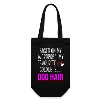 Drôle de citation de poils de chien - Sac à bouteille - noir - Devant
